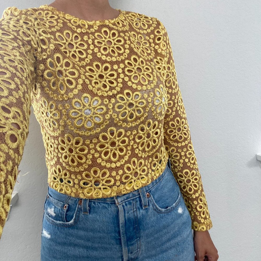 Alexis Lace Cropped Top